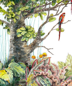 Fototapeta Tropická harmonie se zvířaty