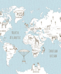 Fototapeta Modrý oceán na mapě