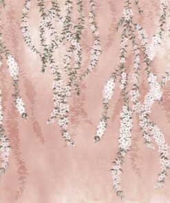 Fototapeta Bílé květy na růžovém pozadí