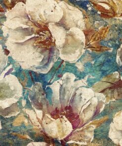 Fototapeta Bílé květy na látce