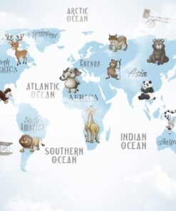 Fototapeta Modrá mapa světa