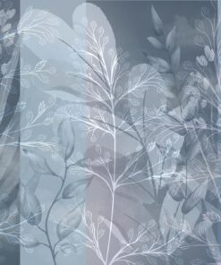 Fototapeta Modrý rostlinný motiv