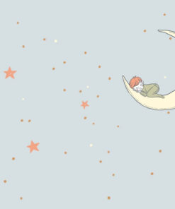 Fototapeta Chlapec spí na Měsíci