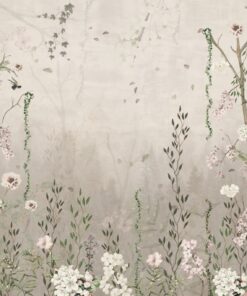 Fototapeta Malé zářivé květy a zelené listy