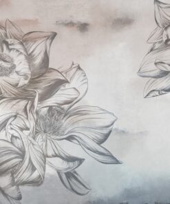 Fototapeta Velké květiny na zdi