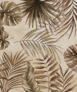 Fototapeta Exotické listy v sépiovém odstínu