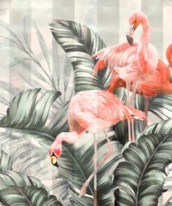 Fototapeta Plameňáci v listí