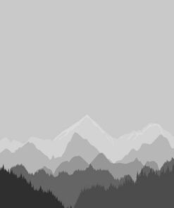 Fototapeta Hory v šedých pohořích