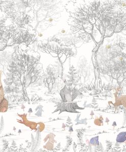 Fototapeta Barevná lesní zvířata