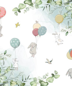 Fototapeta Zajíčci a balónky