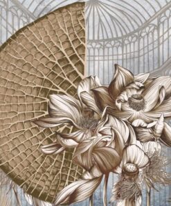 Fototapeta Květ lilie a palmové listy