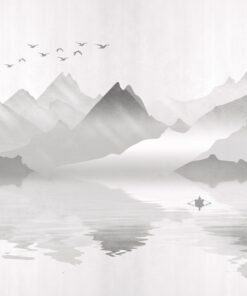 Fototapeta Loď na horském jezeře