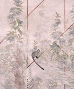 Fototapeta Opice na růžovém pozadí