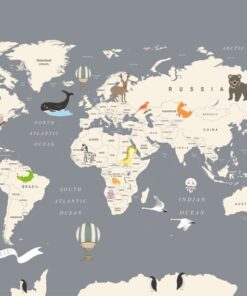 Fototapeta Mapa světa pro děti