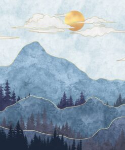 Fototapeta Modré hory se zlatou nití