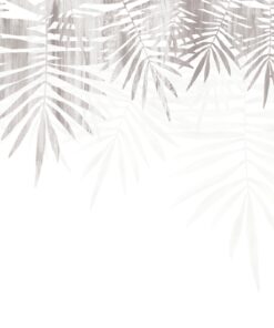 Fototapeta Palma v šedé a bílé