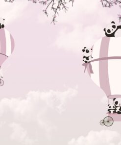 Fototapeta Pandy na růžové obloze