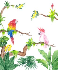 Fototapeta Papoušci na větvích