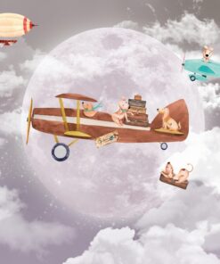 Fototapeta Psi v letadle