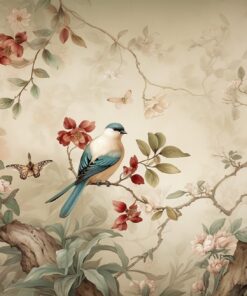 Fototapeta Ptáci na kvetoucím stromě