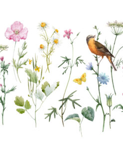 Fototapeta Ptáci v květinách