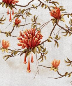 Fototapeta Červené květy na bílém pozadí