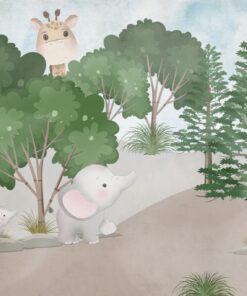 Fototapeta Slon v zeleném lese