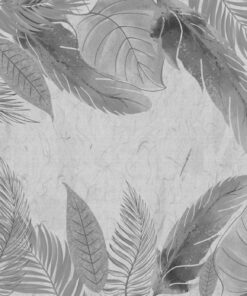 Fototapeta Šedý listový rámeček