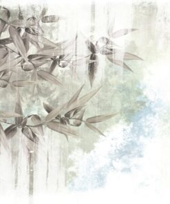 Fototapeta Šedý rostlinný motiv