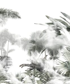 Fototapeta Vrcholy palem za mlhou