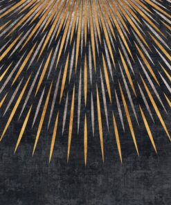 Fototapeta Zlaté paprsky na grafitovém pozadí