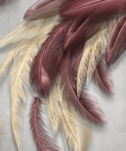 Fototapeta Zlaté a vínové peří