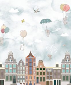 Fototapeta Zvířata létající nad městem