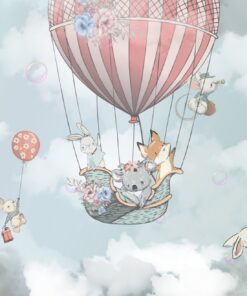 Fototapeta Zvířata v barevném balónku