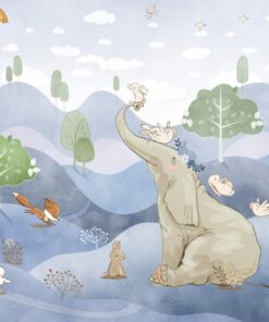 Fototapeta Slon v modrém