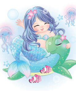 Fototapeta Mořská panna a želva