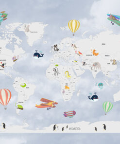 Fototapeta Mapa světa na obloze