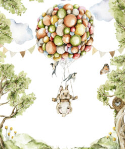 Fototapeta Zajíček na balónkové houpačce