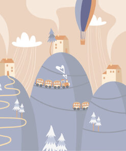 Fototapeta Vesnice Blue Mountain