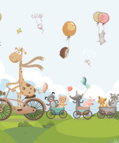 Fototapeta Jedeme s žirafou