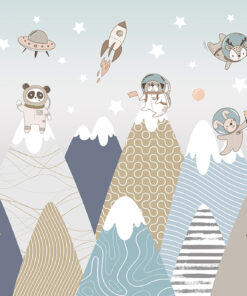 Fototapeta Malí astronauti v horách