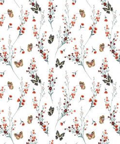 Fototapeta Motýli a makové výplety