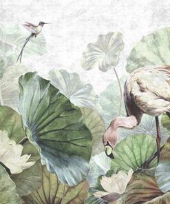 Fototapeta Lekníny a plameňáci