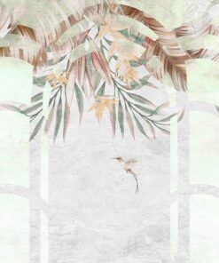 Fototapeta Exotické listy v dekorativních obloucích