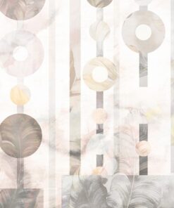 Fototapeta Listy a geometrie