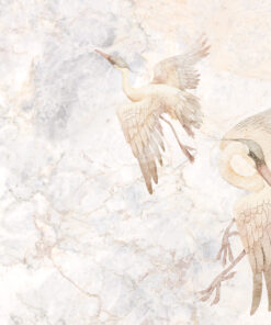 Fototapeta Jeřábi v mramorové obloze