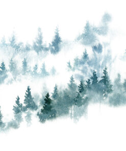 Fototapeta Mlžný jehličnatý les