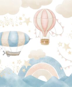 Fototapeta Let balónem v oblacích