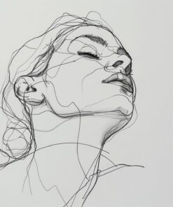 Fototapeta Lineární skica ženské tváře