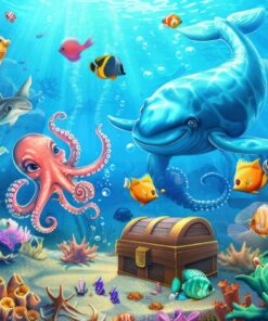 Fototapeta Podvodní dobrodružství s mořskými obyvateli